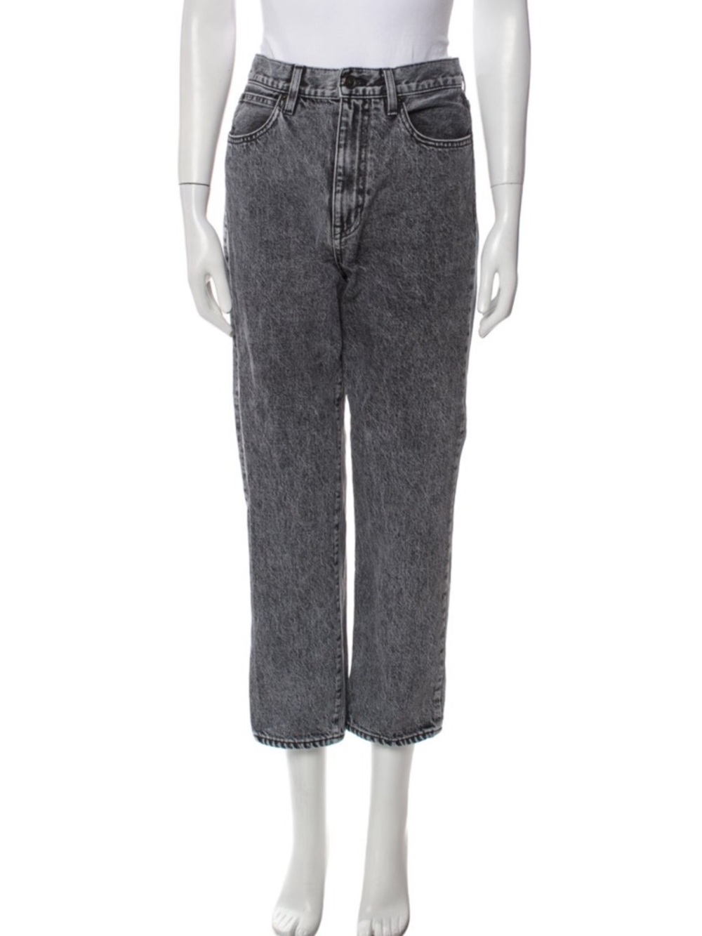 Slvrlake High-Waist Washed Black Jeans